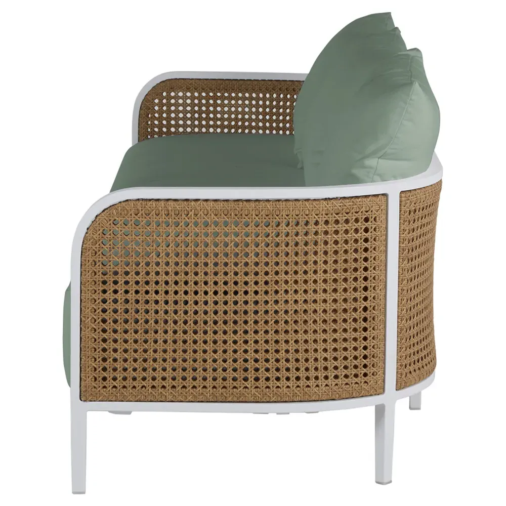 Havana Outdoor Sofa - Green, Aluminum