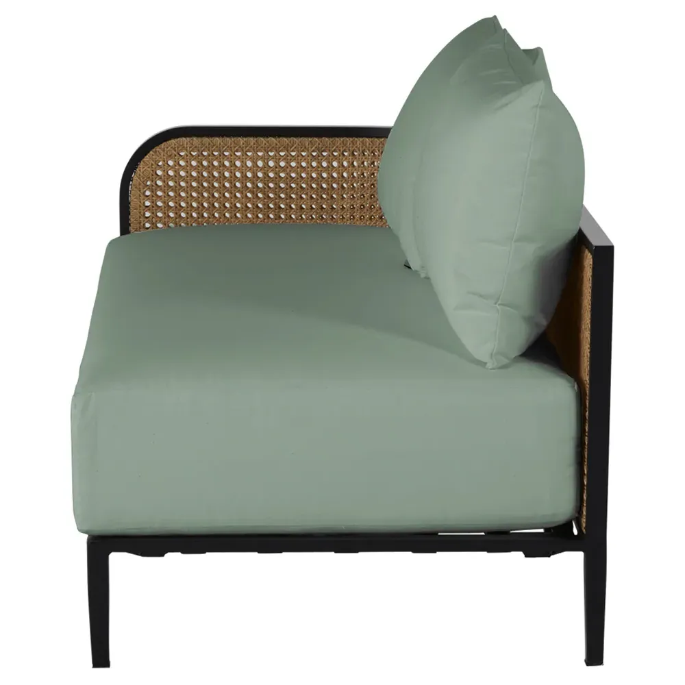 Havana RAF Outdoor Sofa - Green, Aluminum