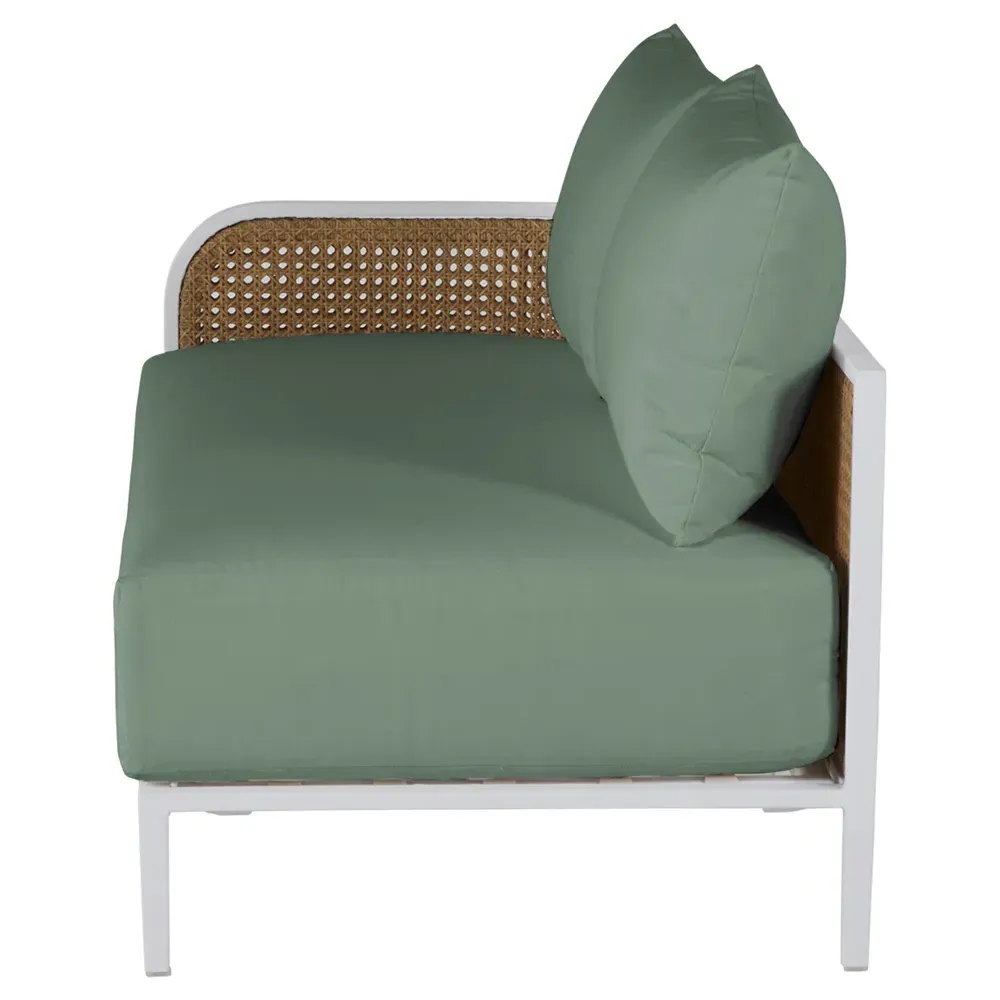 Havana RAF Outdoor Sofa - Green, Aluminum