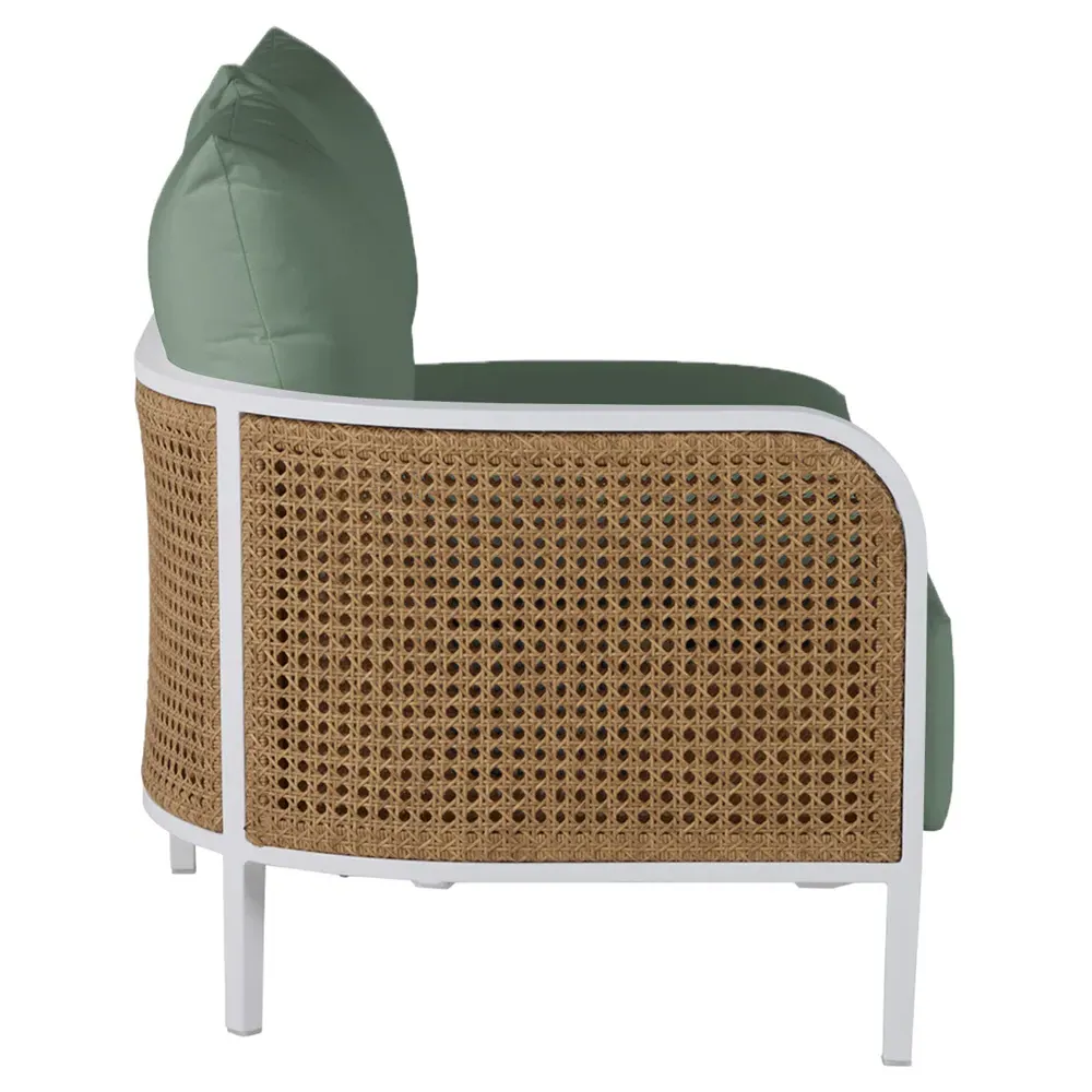 Havana RAF Outdoor Sofa - Green, Aluminum