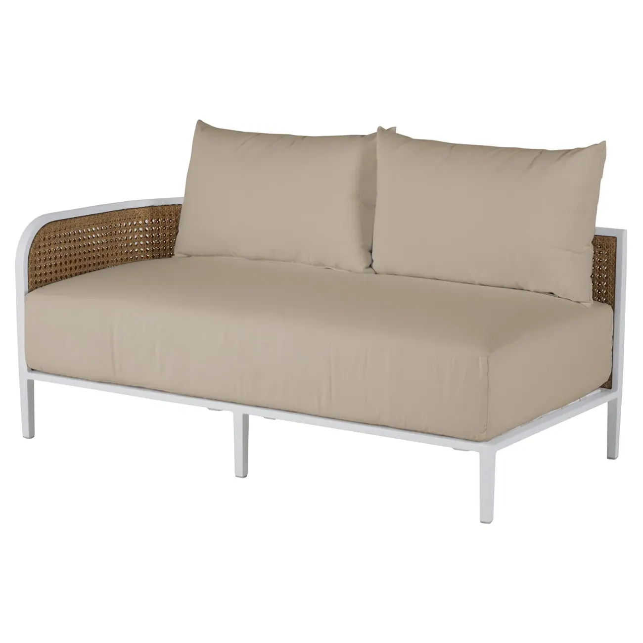 Havana RAF Outdoor Sofa - White, Aluminum
