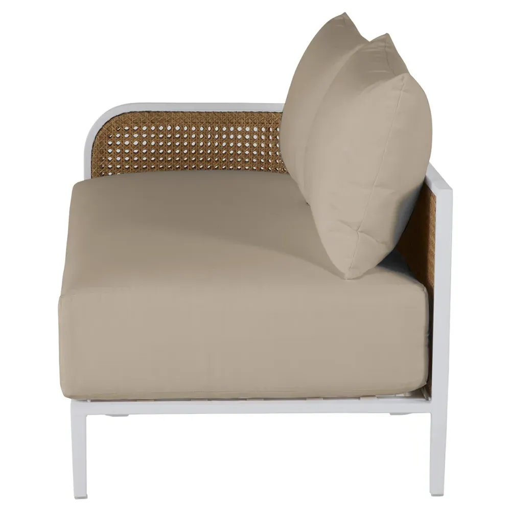 Havana RAF Outdoor Sofa - White, Aluminum