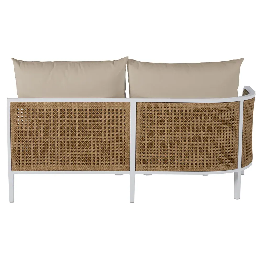 Havana RAF Outdoor Sofa - White, Aluminum