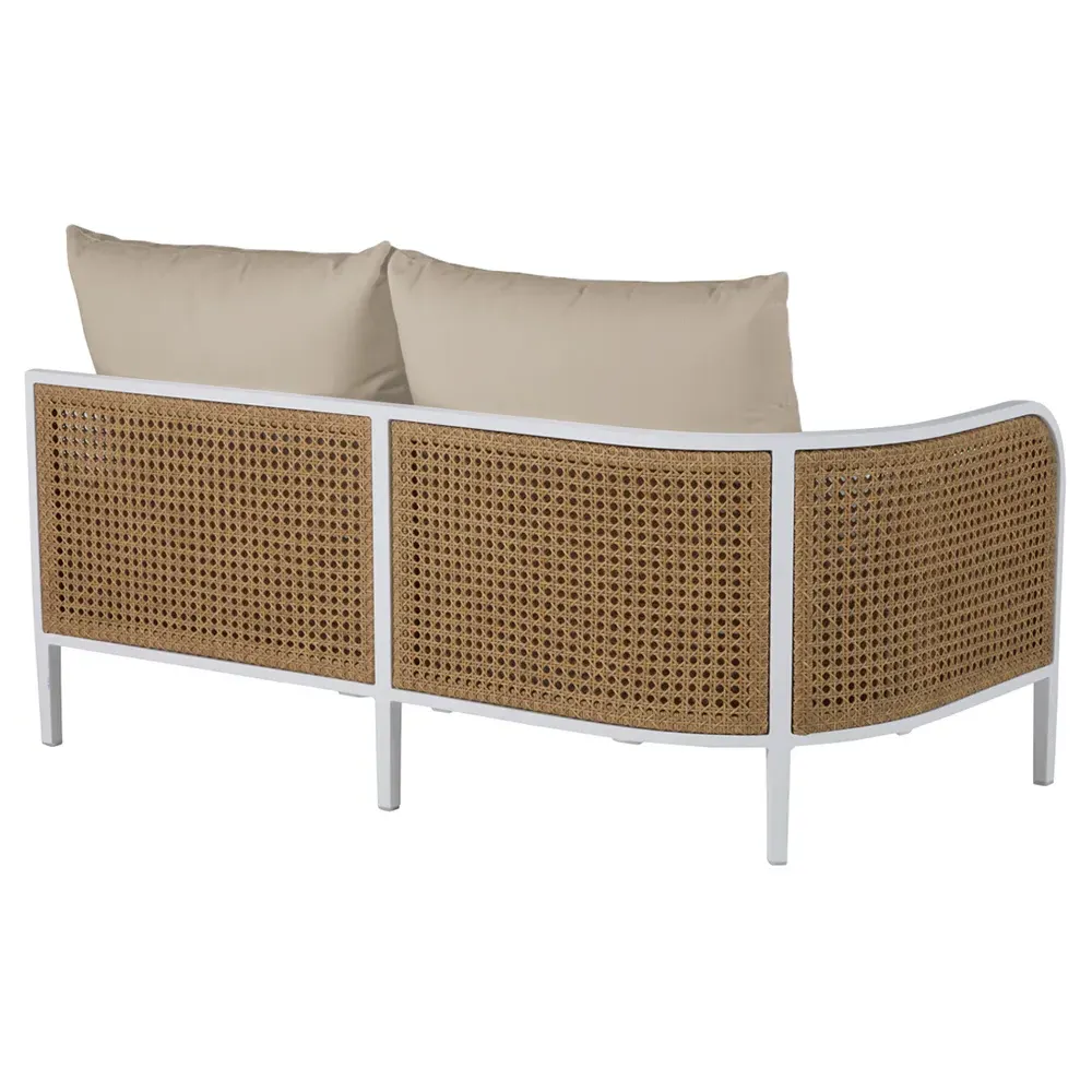 Havana RAF Outdoor Sofa - White, Aluminum