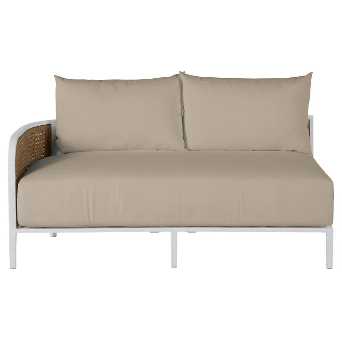 Havana RAF Outdoor Sofa - White, Aluminum