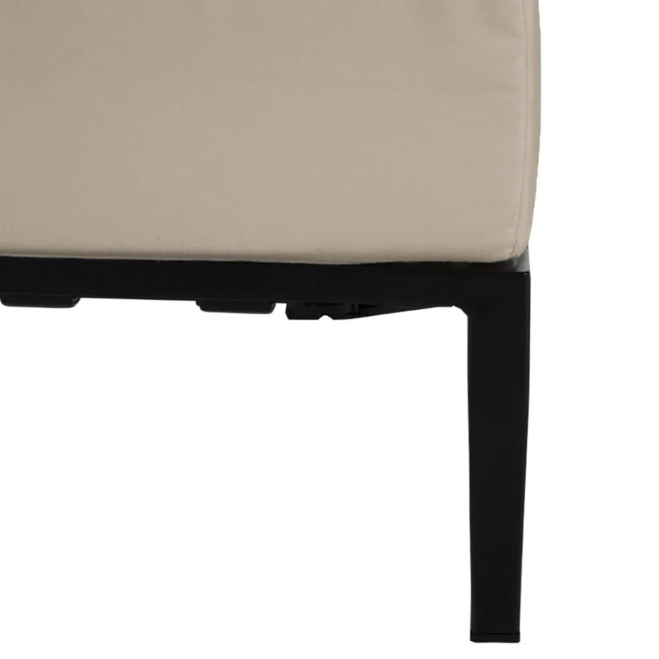 Havana Square Outdoor Ottoman - Beige, Aluminum