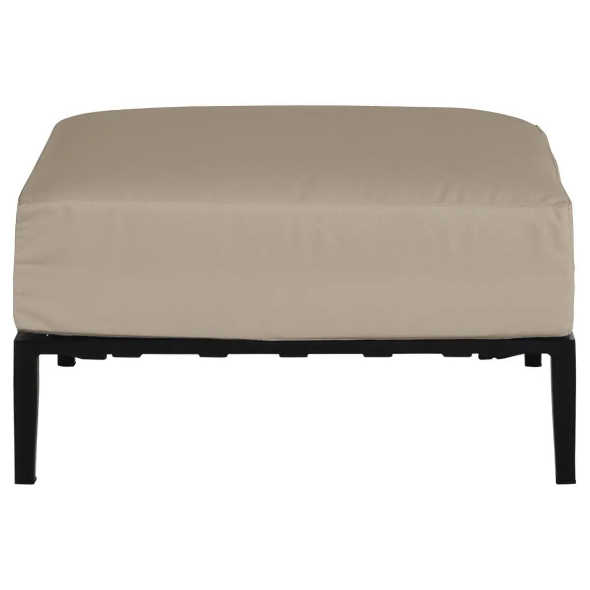 Havana Square Outdoor Ottoman - Beige, Aluminum image