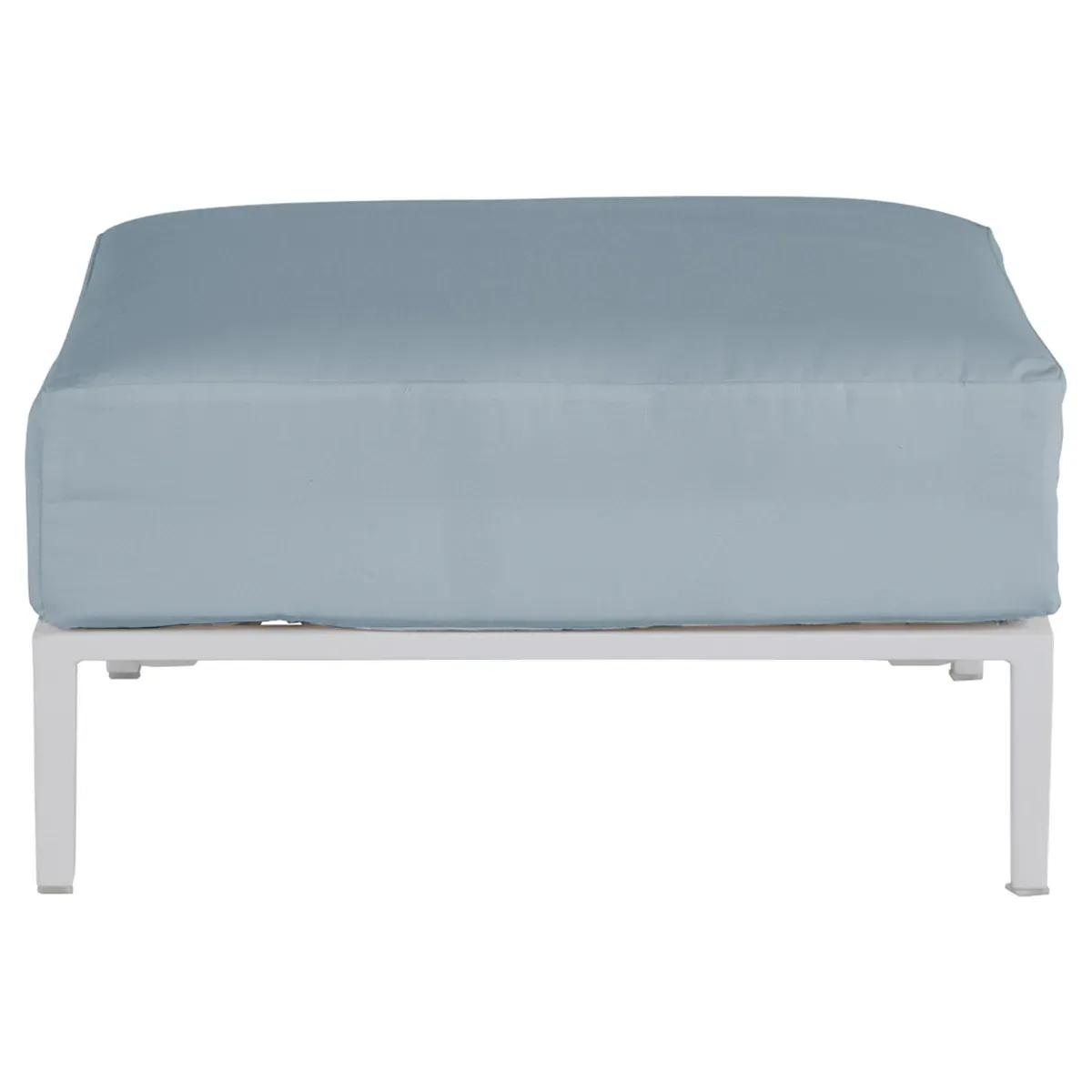 Havana Square Outdoor Ottoman - Blue, Aluminum