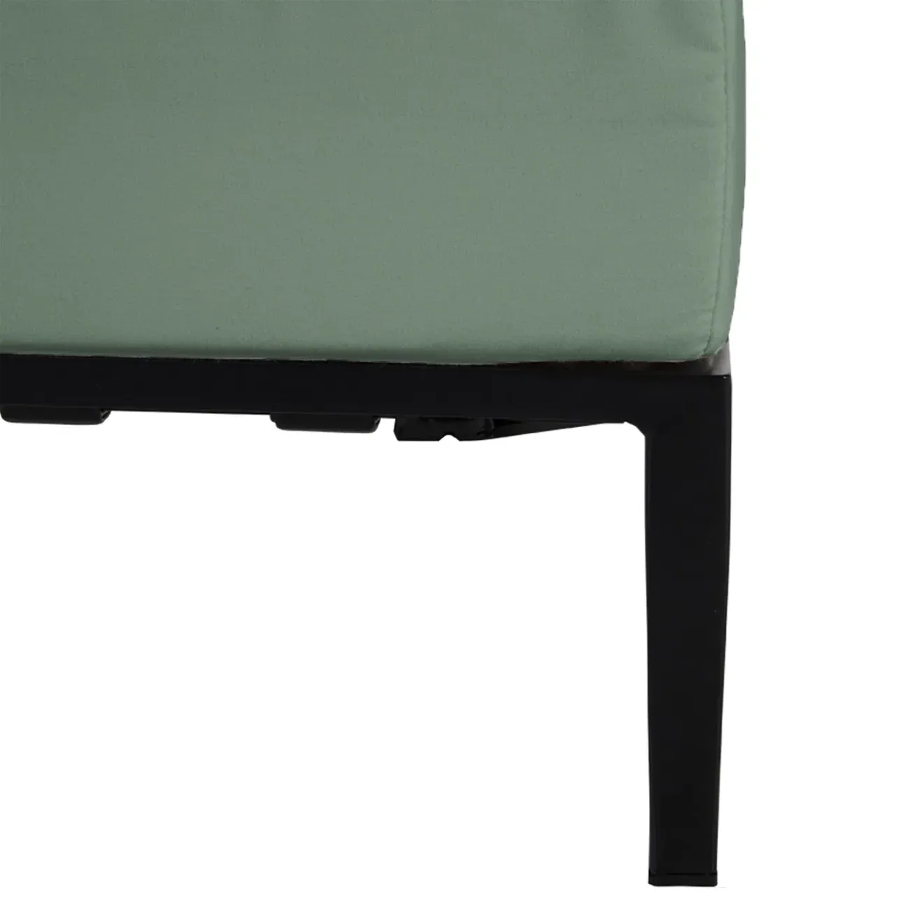 Havana Square Outdoor Ottoman - Green, Aluminum