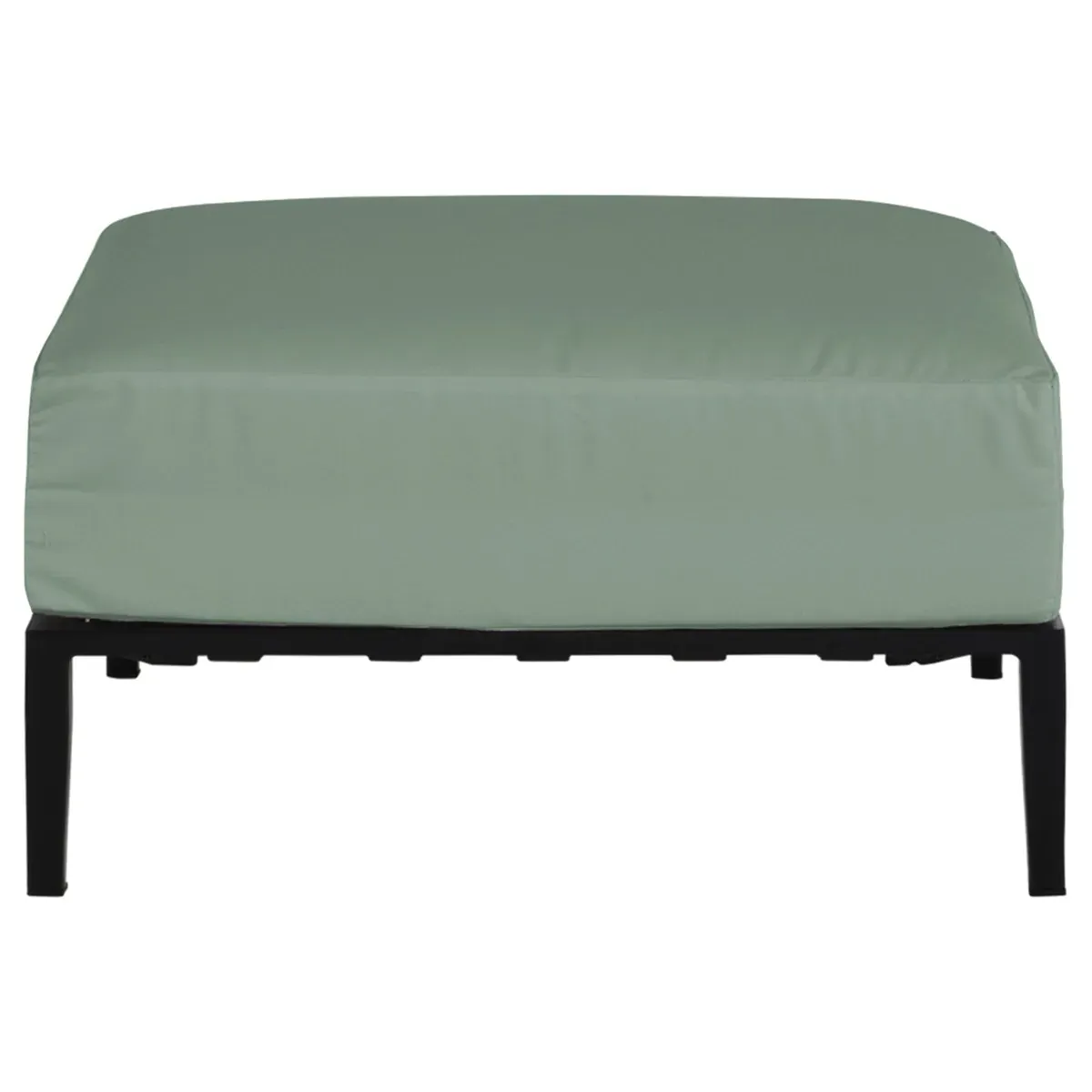Havana Square Outdoor Ottoman - Green, Aluminum