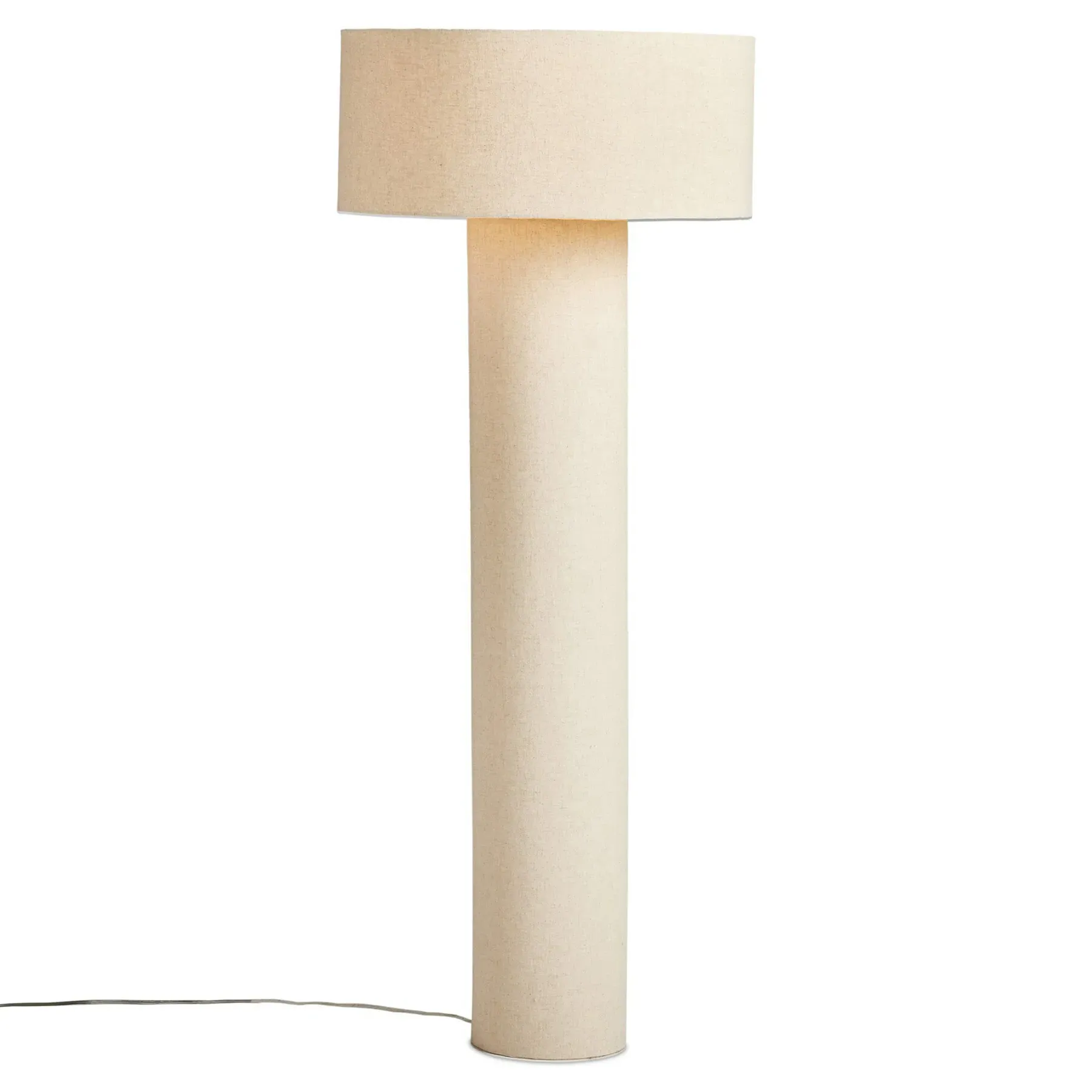 Havelin Mid Century Floor Lamp - Beige, Linen