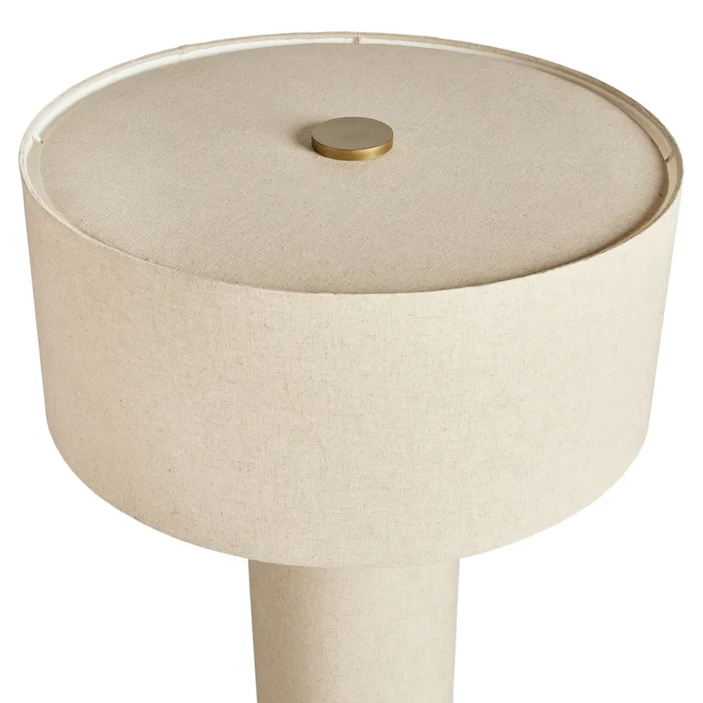 Havelin Mid Century Floor Lamp - Beige, Linen