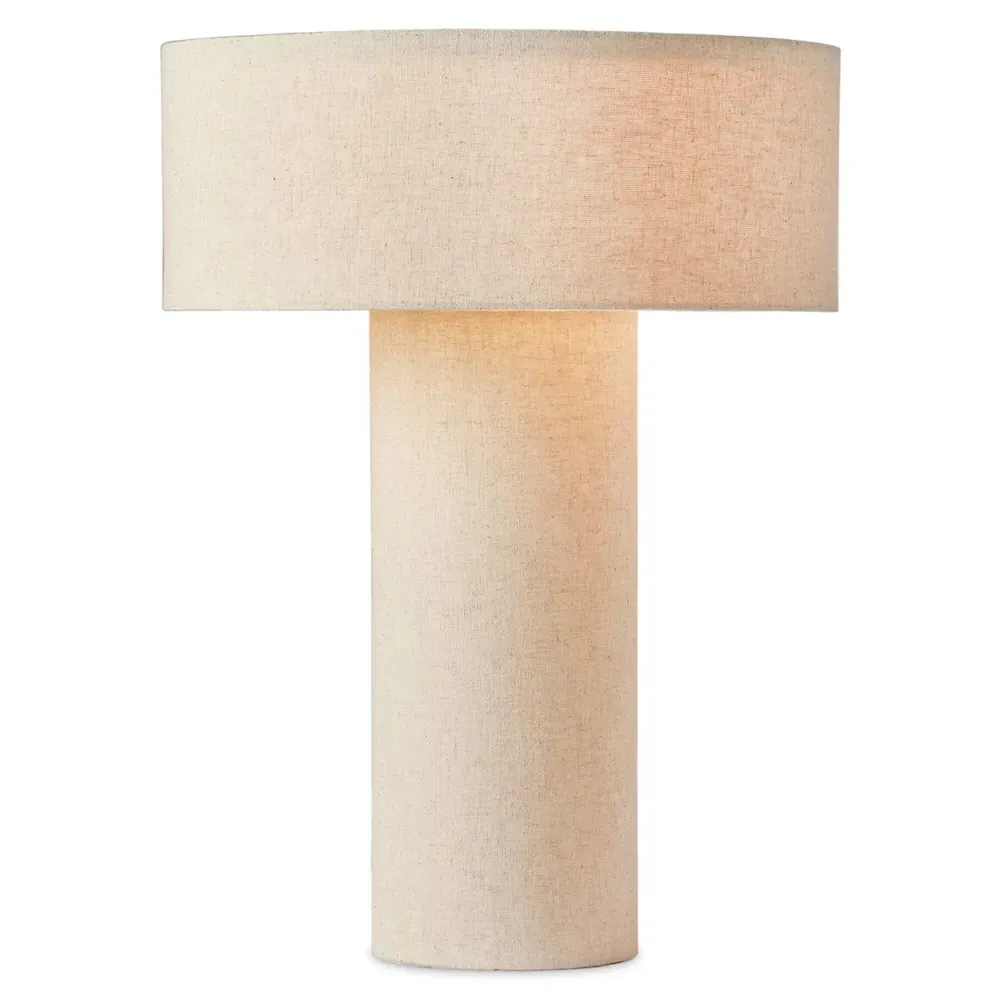 Havelin Mid Century Table Lamp - Beige, Linen
