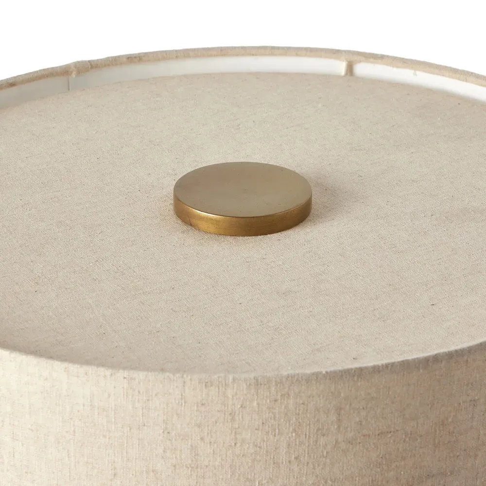 Havelin Mid Century Table Lamp - Beige, Linen