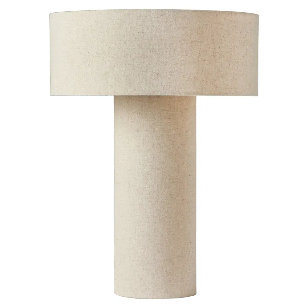 Havelin Mid Century Table Lamp - Beige, Linen image