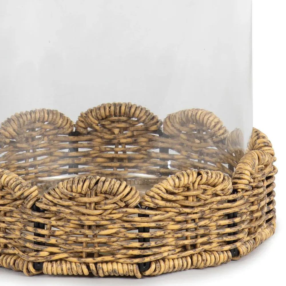 Haven Coastal Small Hurricane Candleholder - Clear, Glass