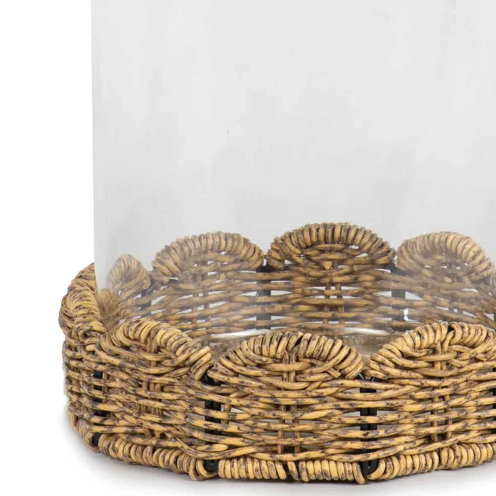 Haven Coastal Small Hurricane Candleholder - Clear, Glass