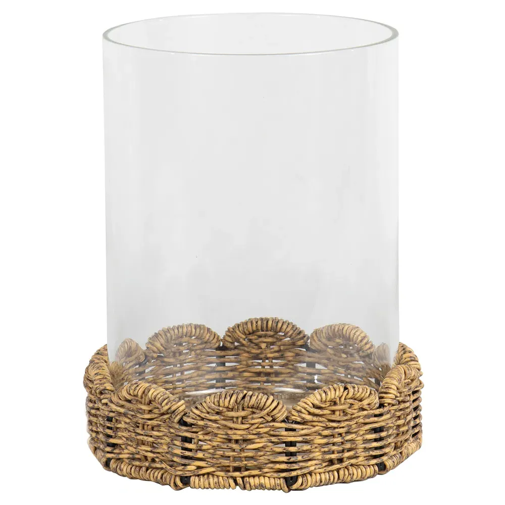 Haven Coastal Small Hurricane Candleholder - Clear, Glass