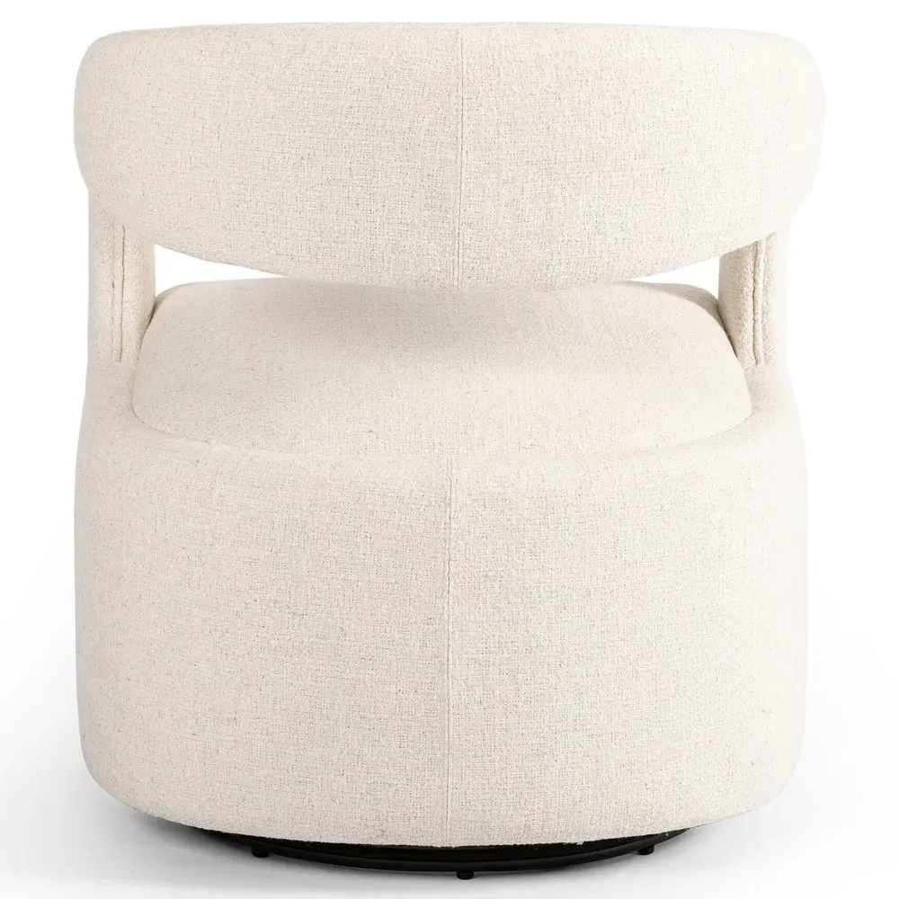 Hawkins Swivel Barrel Chair - Natural, Performance Fabric