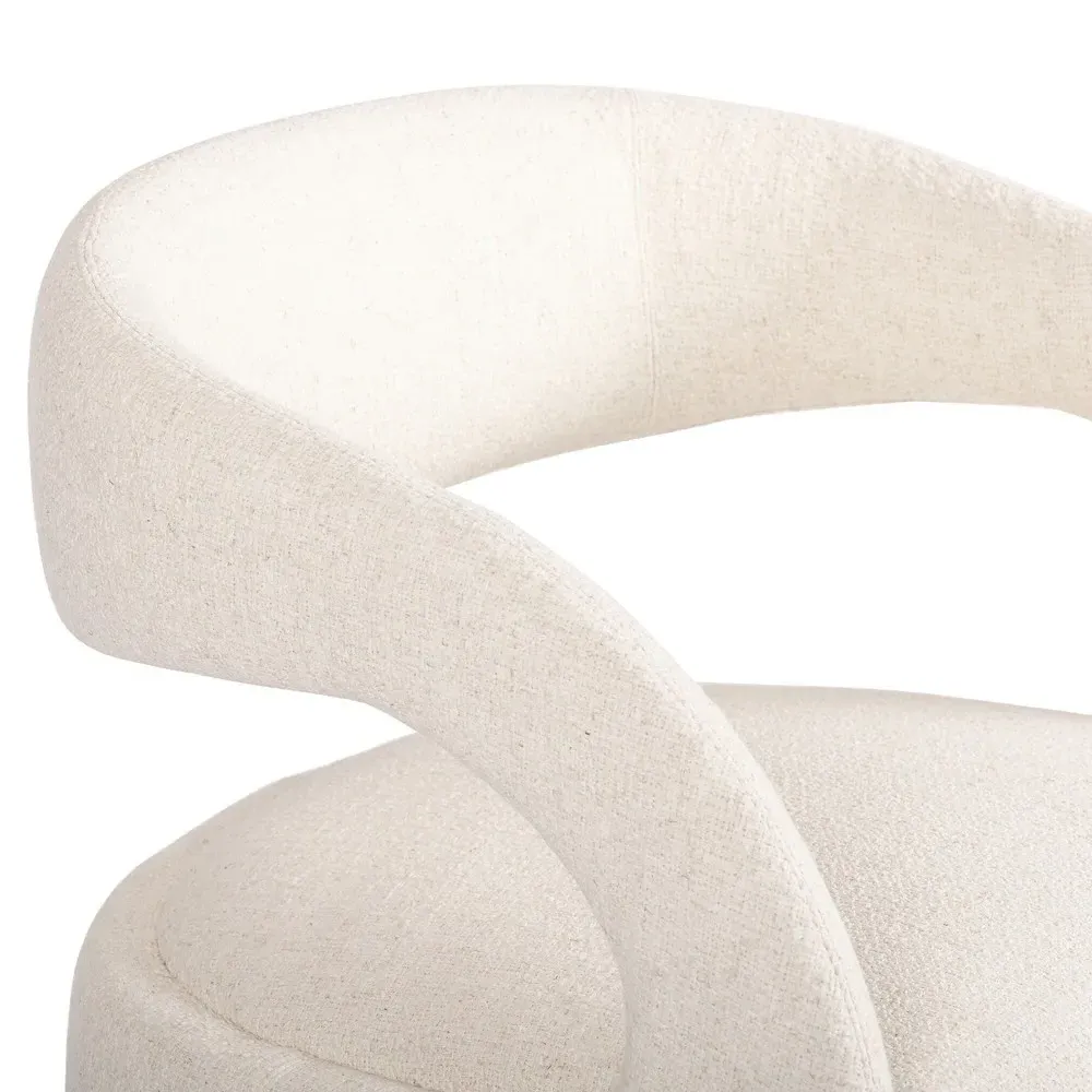 Hawkins Swivel Barrel Chair - Natural, Performance Fabric
