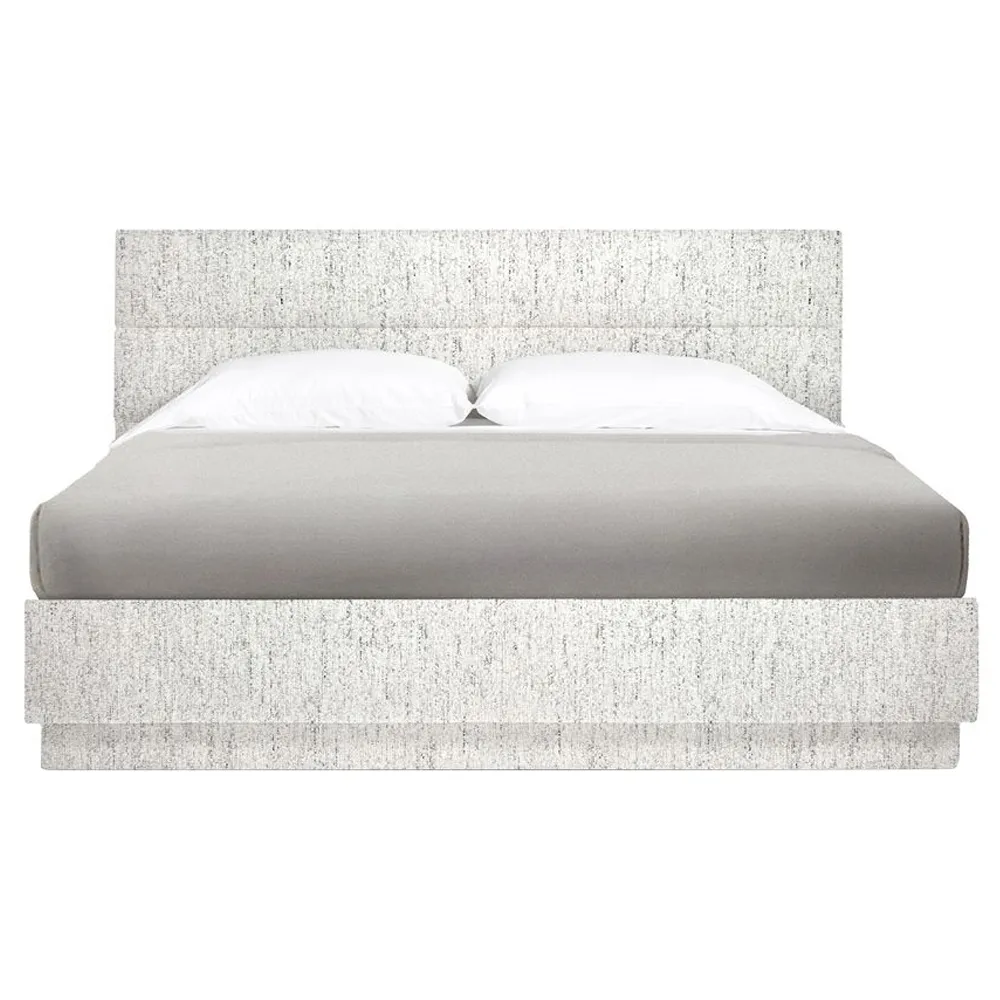 Hawthorne King Size Tufted Bed - Jade Grey, Maya Chenille