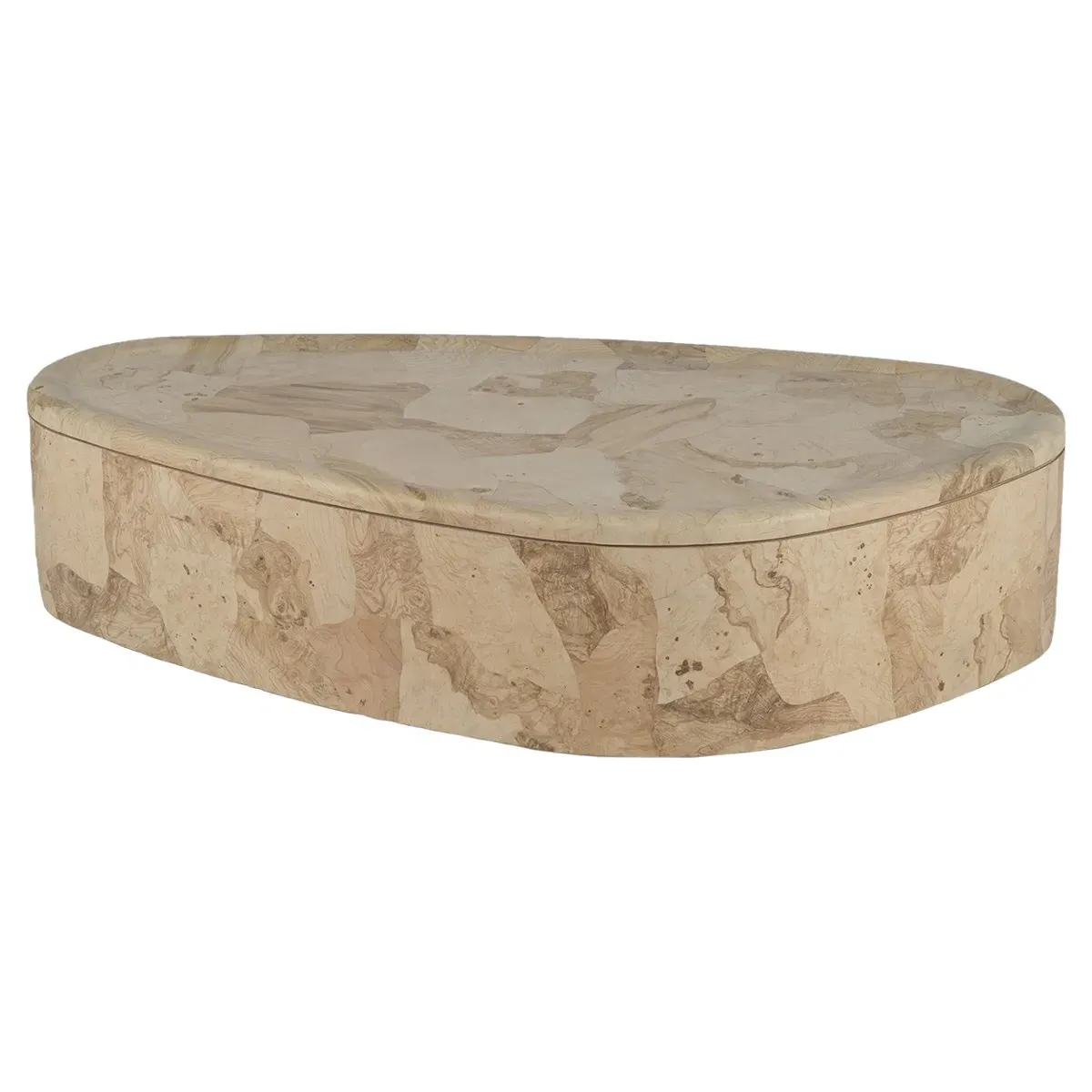 Hayati Coastal Beach Sunbleached Burl Coffee Table - Brown image