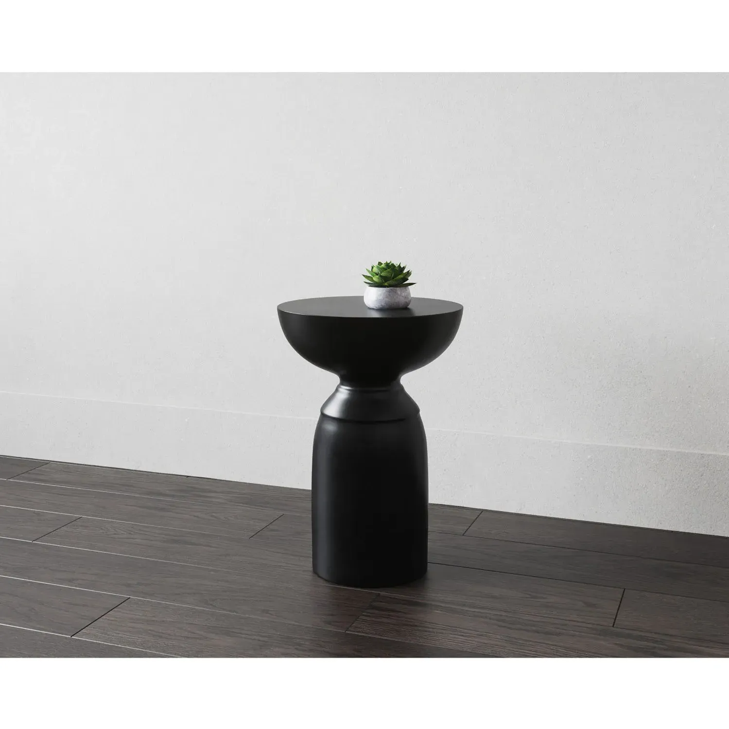 Haycombe Outdoor End Table - Black, Concrete