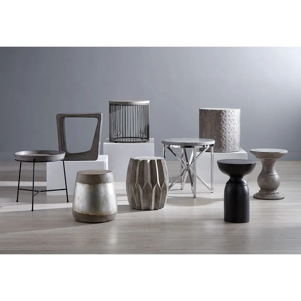 Haycombe Outdoor End Table - Black, Concrete