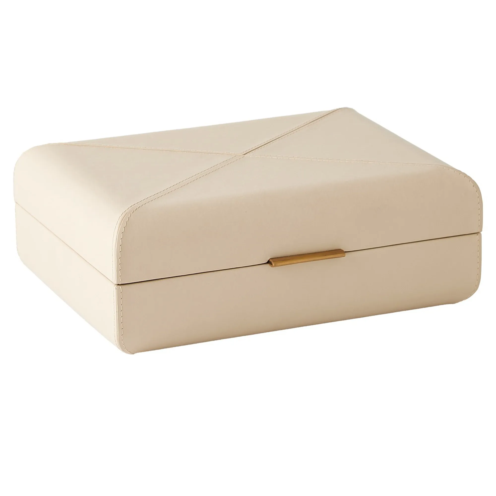 Hayes Medium Decorative Box - Beige, Leather