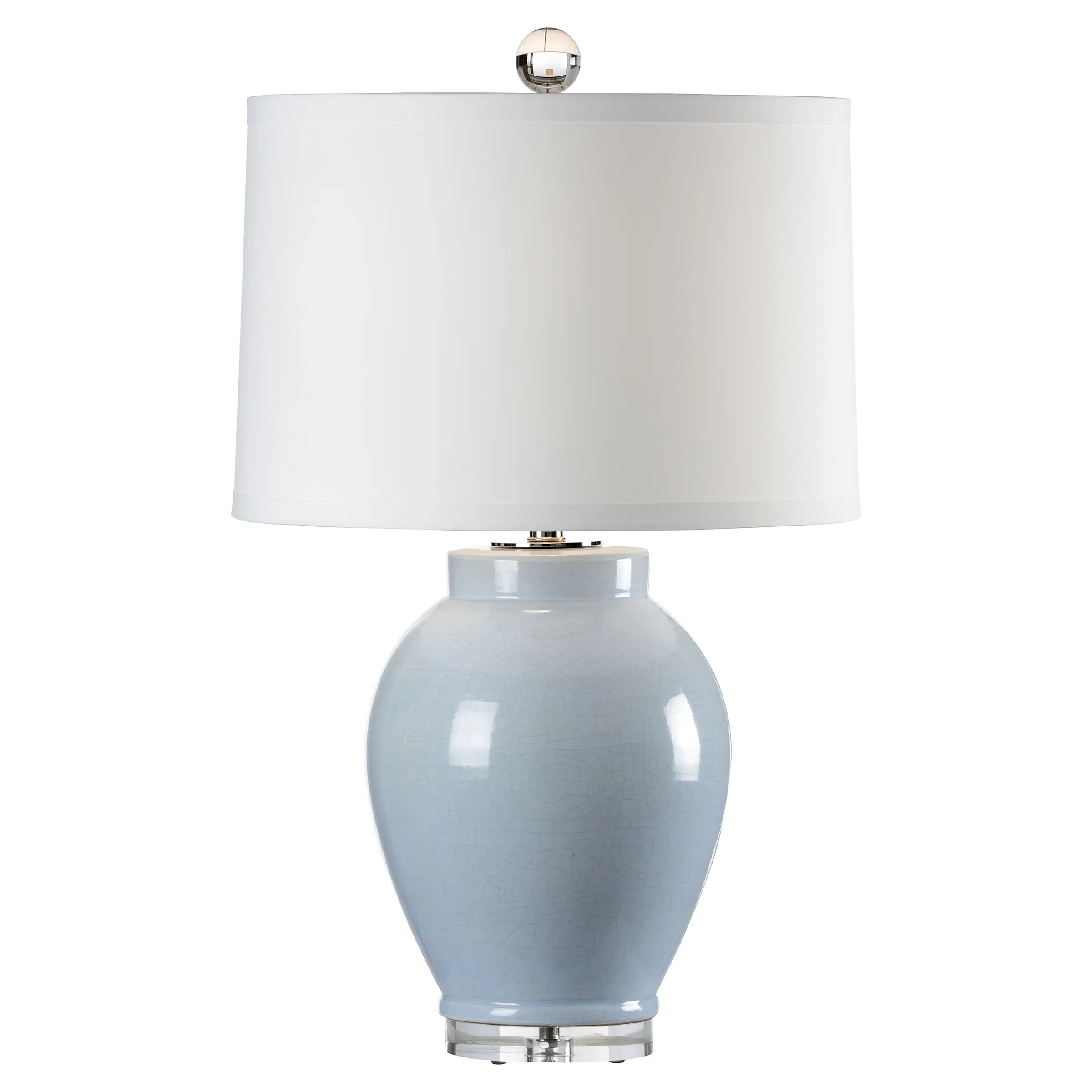 Haylie Coastal Beach Table Lamp - Light Blue, Ceramic image