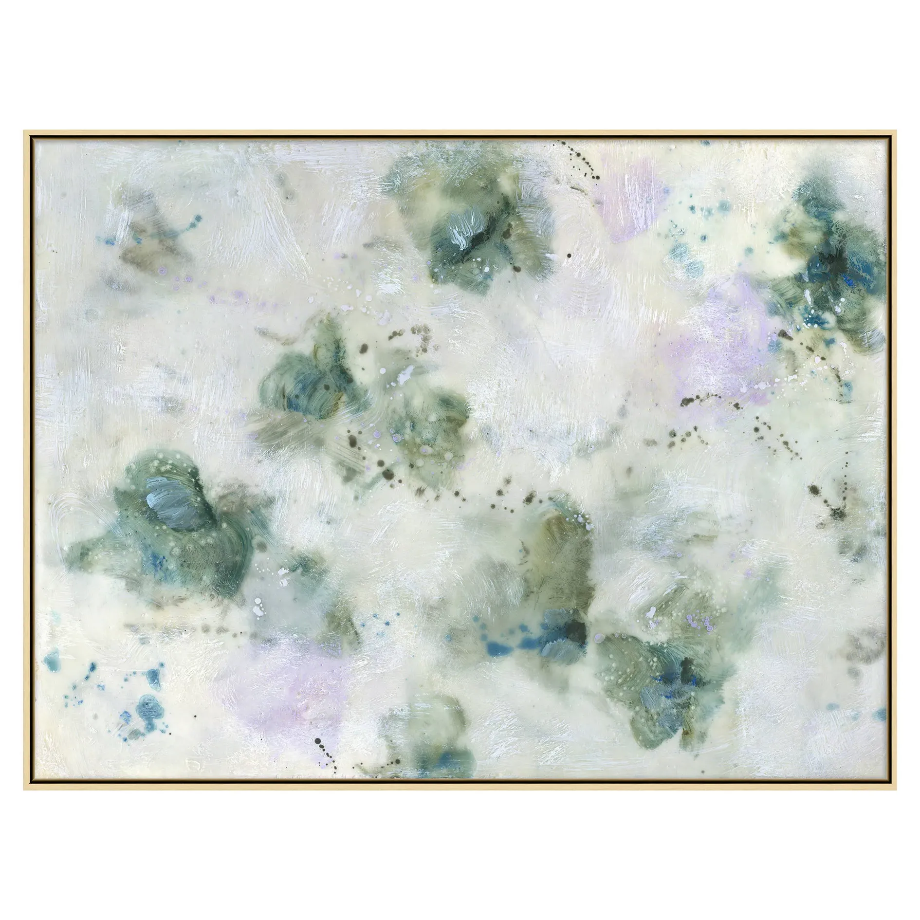 Hazel Abstract Natural Frame Painting 2 - White-Ivory image