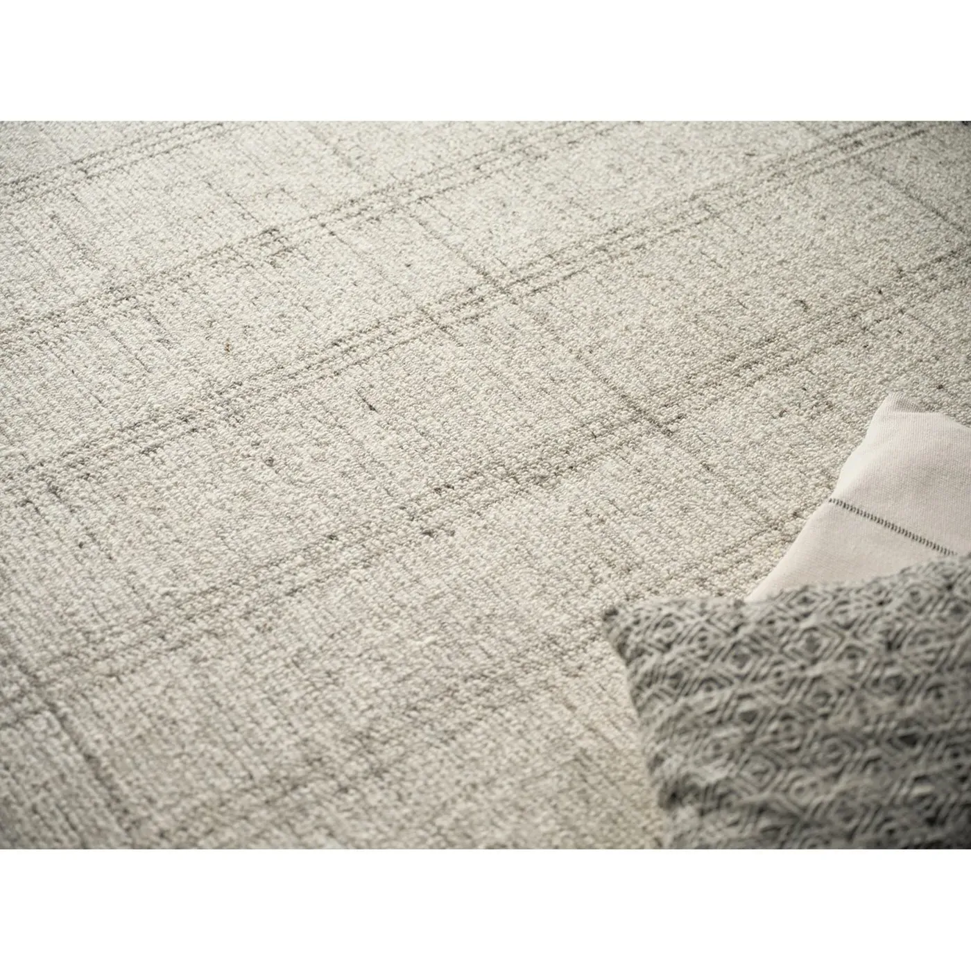 Hazel Hand Knotted Rug Sample - Silver, Wool