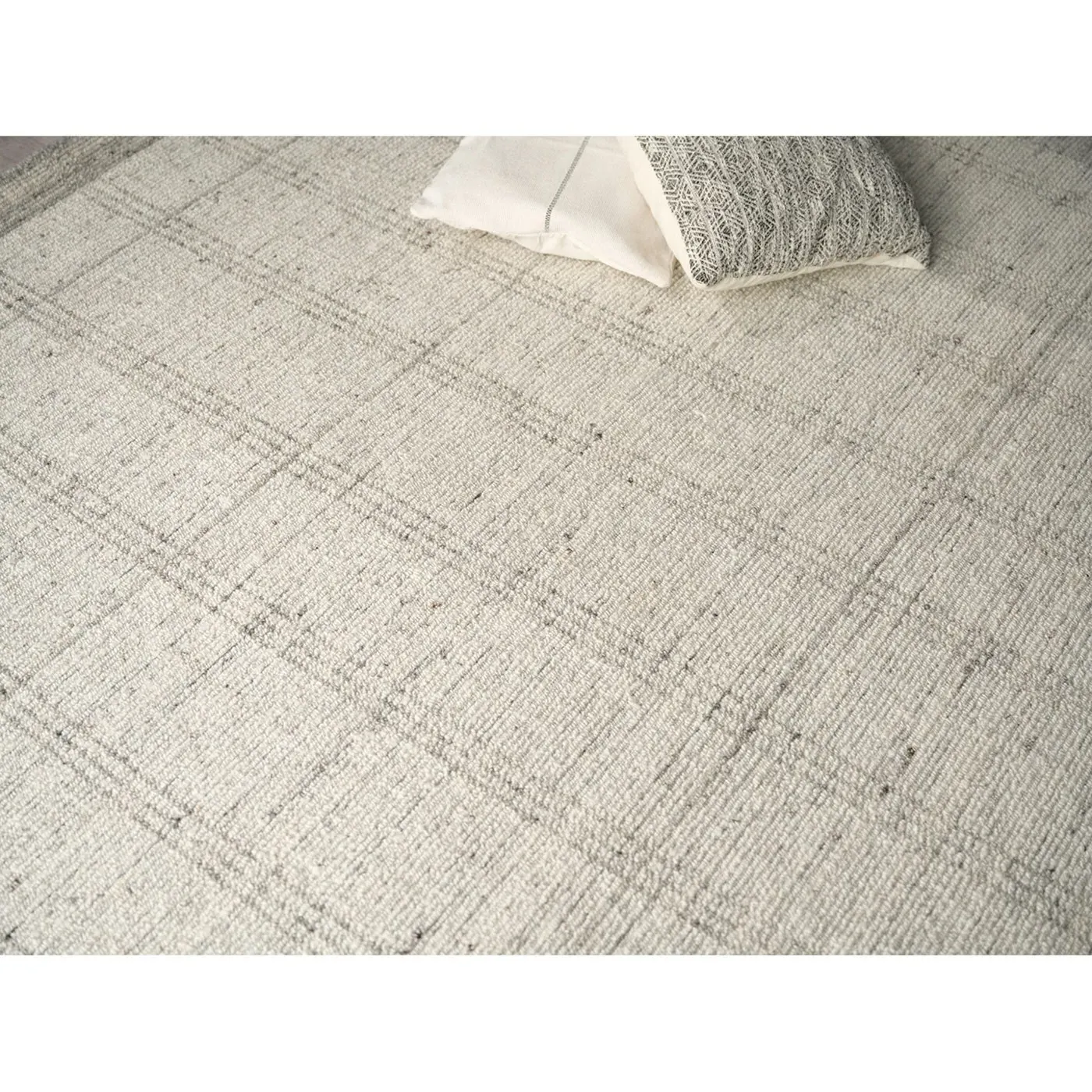 Hazel Hand Knotted Rug Sample - Silver, Wool