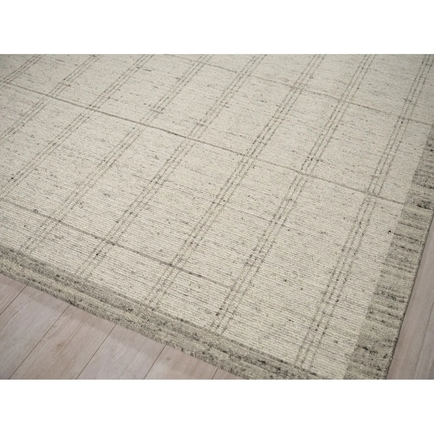 Hazel Hand Knotted Rug - Silver, Wool