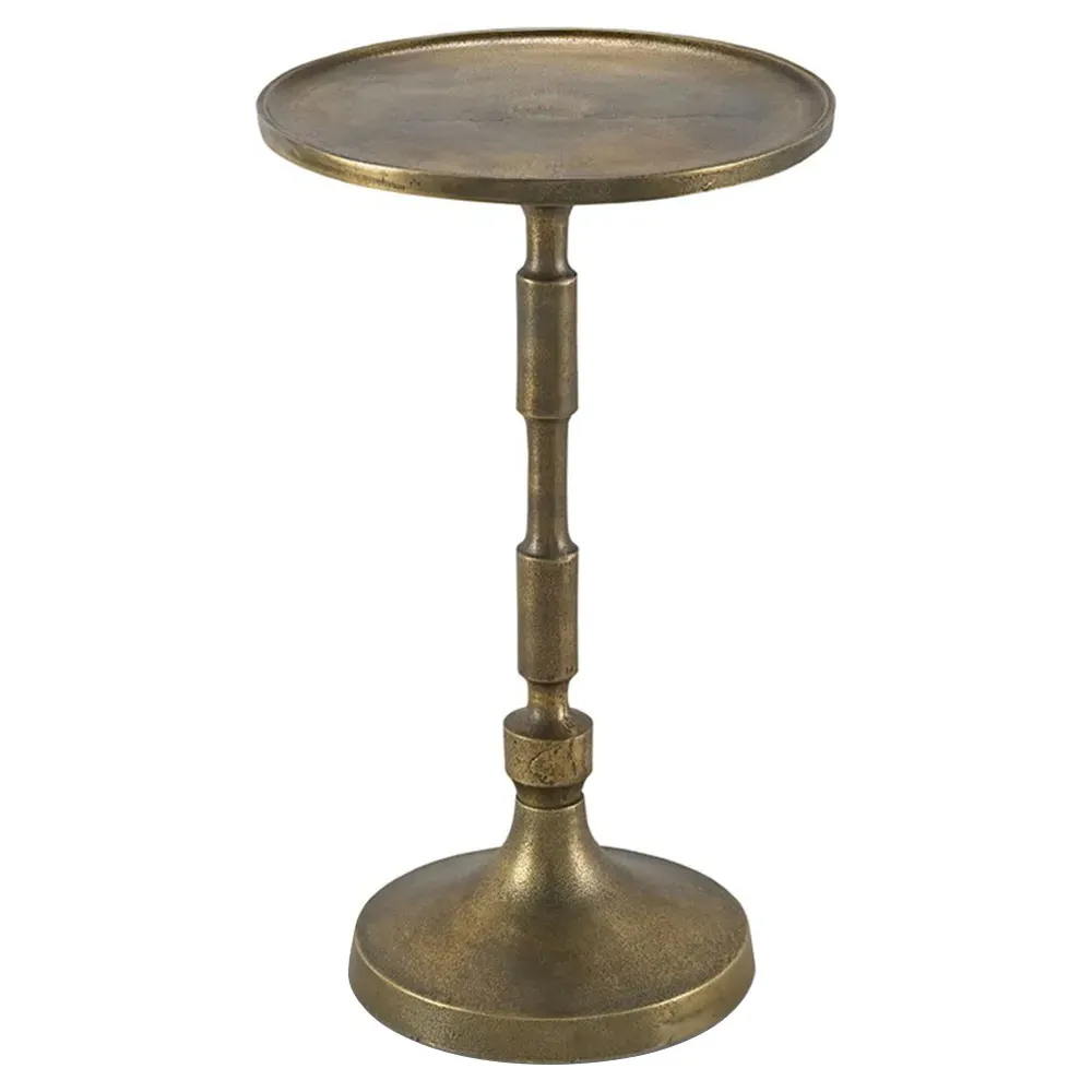 Haziq Round Side Table - Antique Brass, Aluminum image