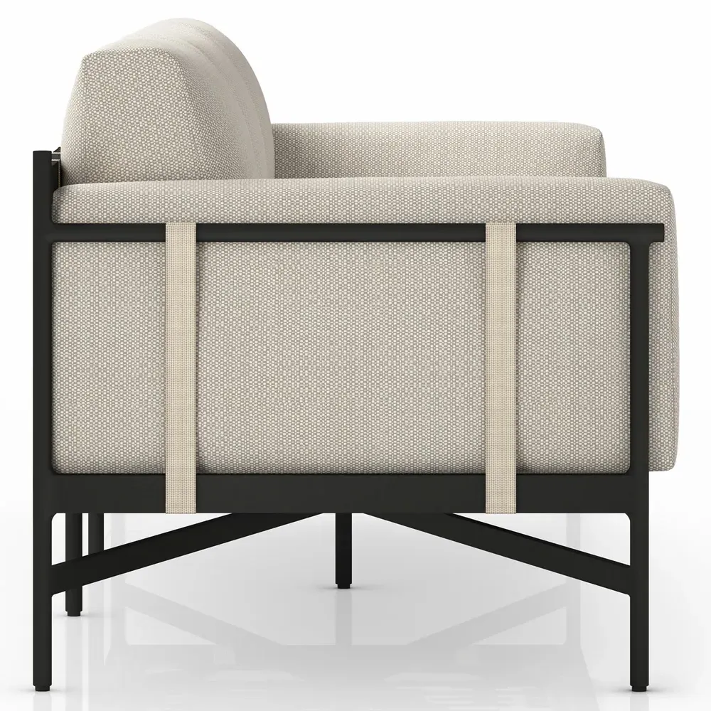 Heart Outdoor Sofa with Cushions - Beige, Aluminum