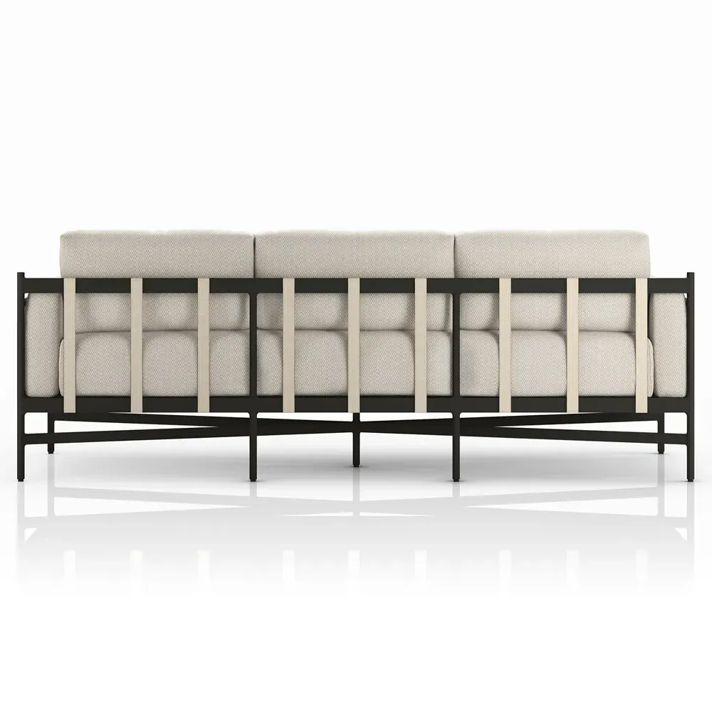 Heart Outdoor Sofa with Cushions - Beige, Aluminum