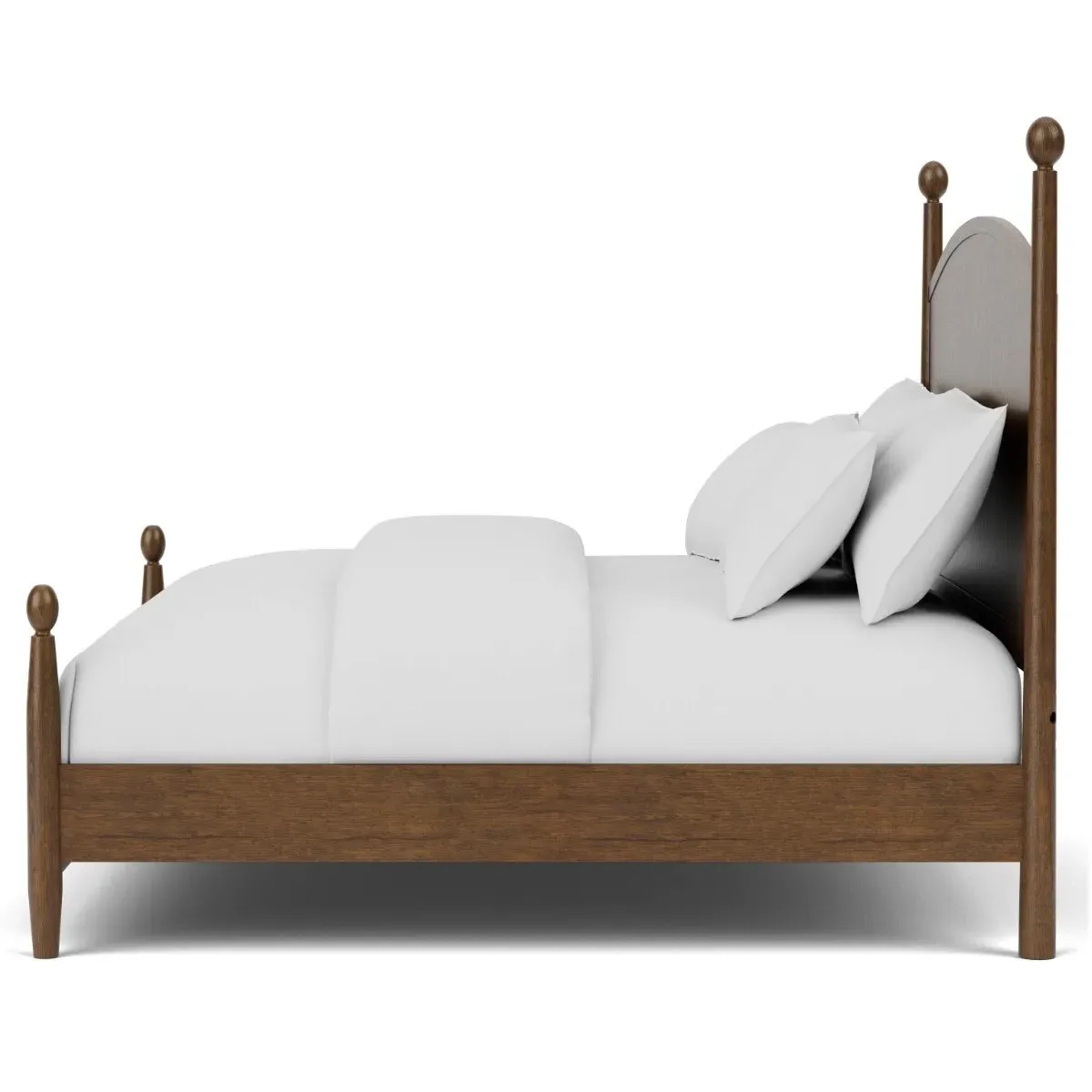 Hearth King Size Bed Frame - Brown, Rubberwood
