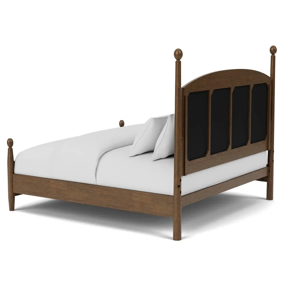 Hearth King Size Tufted Bed - Cream, Oak