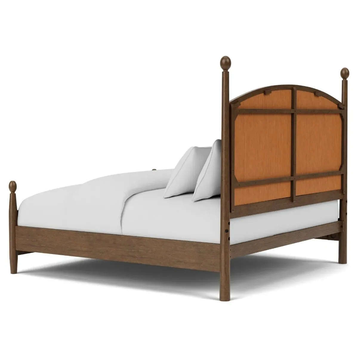 Hearth Queen Size Bed Frame - Brown, Rubberwood