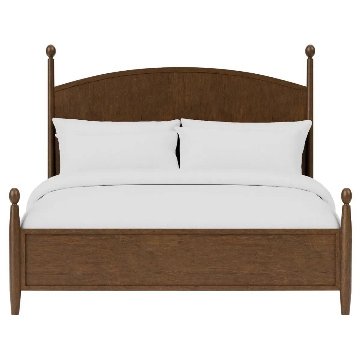 Hearth Queen Size Bed Frame - Brown, Rubberwood image