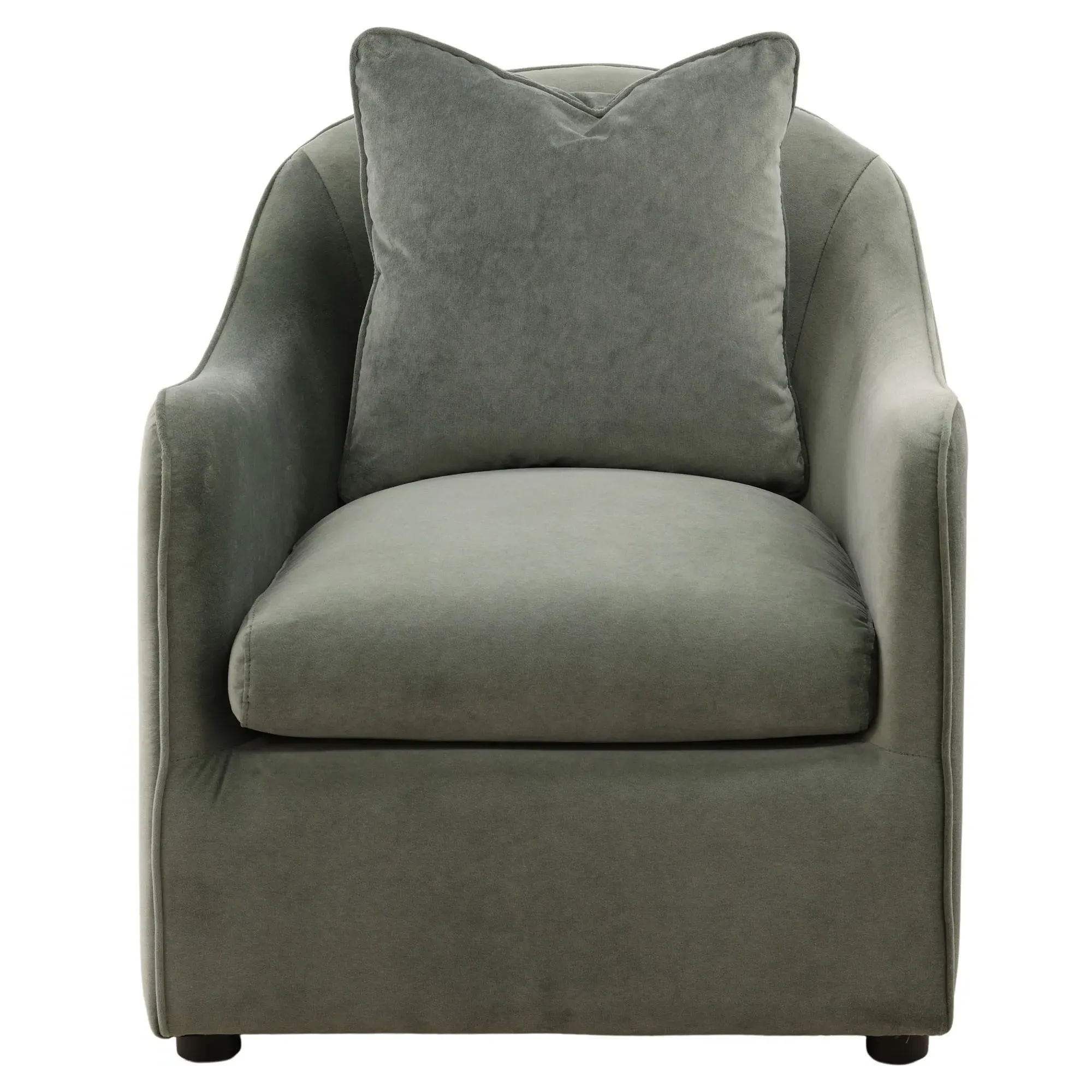 Heather Arm Chair - Green, Velvet