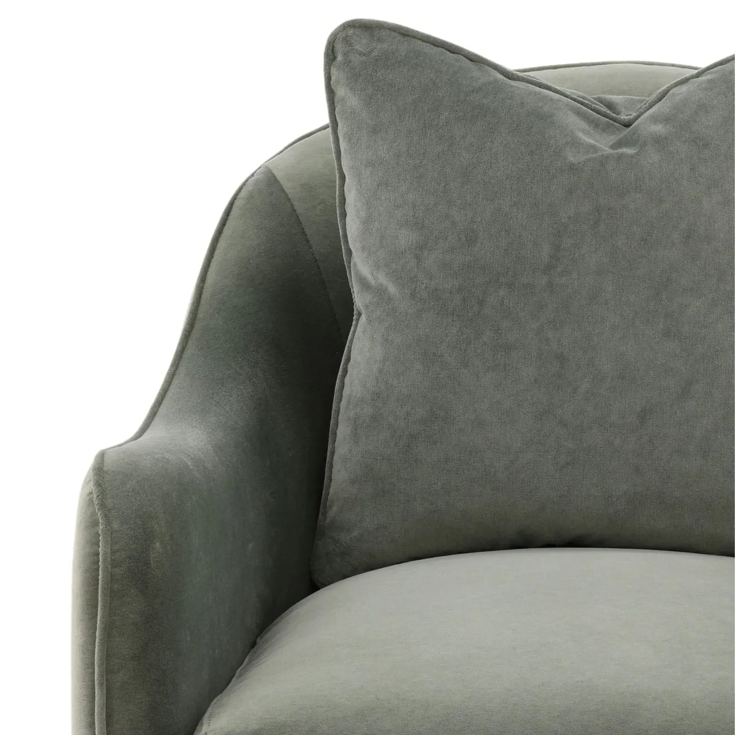 Heather Arm Chair - Green, Velvet