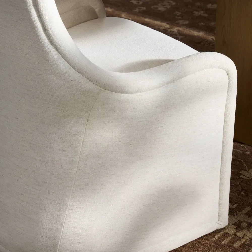 Heather Dining Side Chair - Cream, Performance Fabric