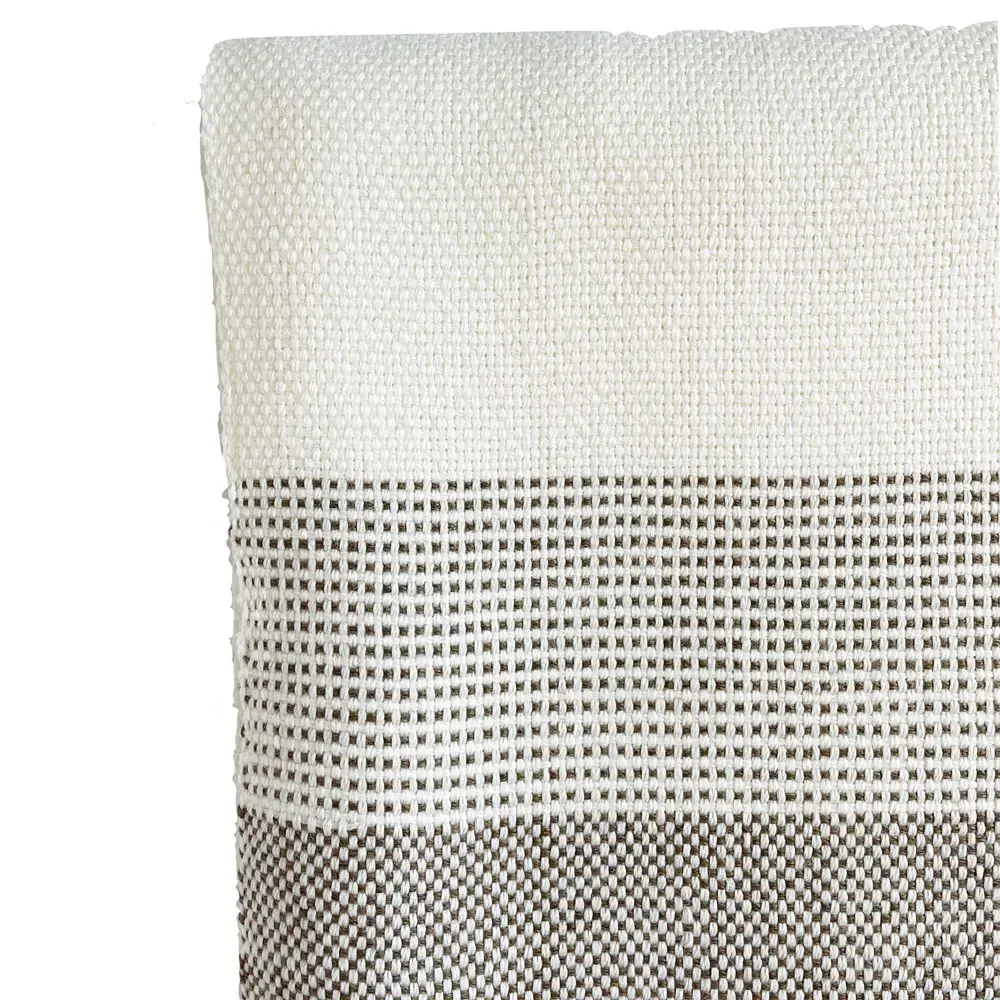 Heather Handwoven Throw Blanket - White, Wool