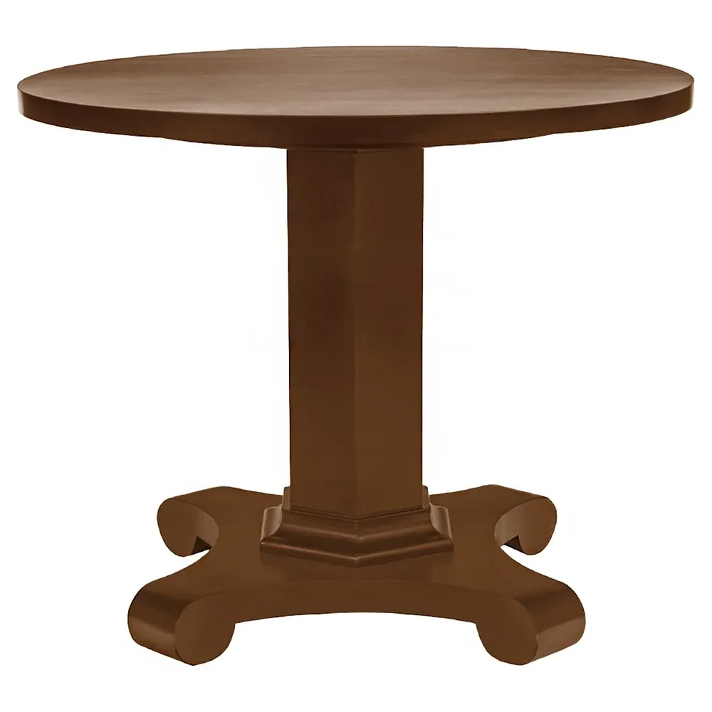 Heather Round Bistro Table - Pecan Brown, Alder Wood