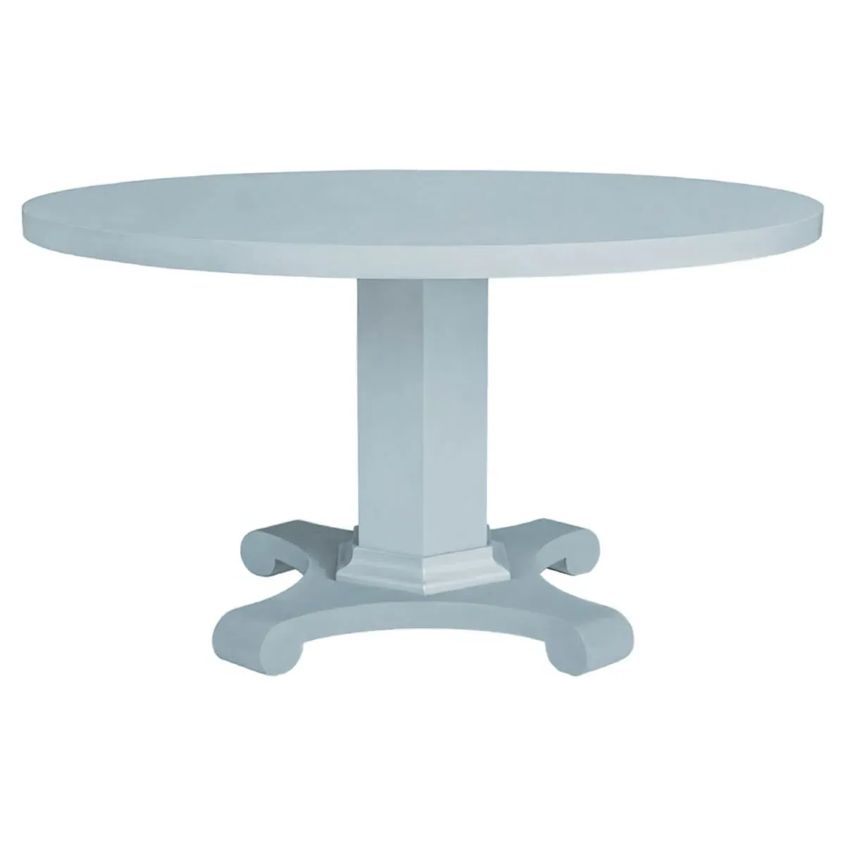 Heather Round Dining Table - Light Blue, Alder Wood