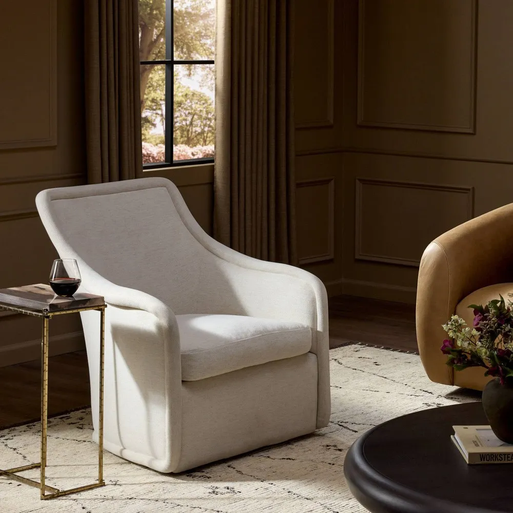 Heather Swivel Chair - Cream