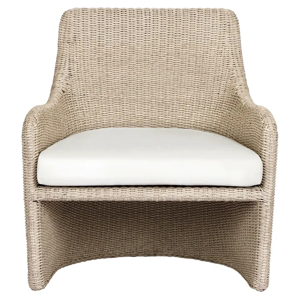 Heather Woven Outdoor Lounge Chair - White
