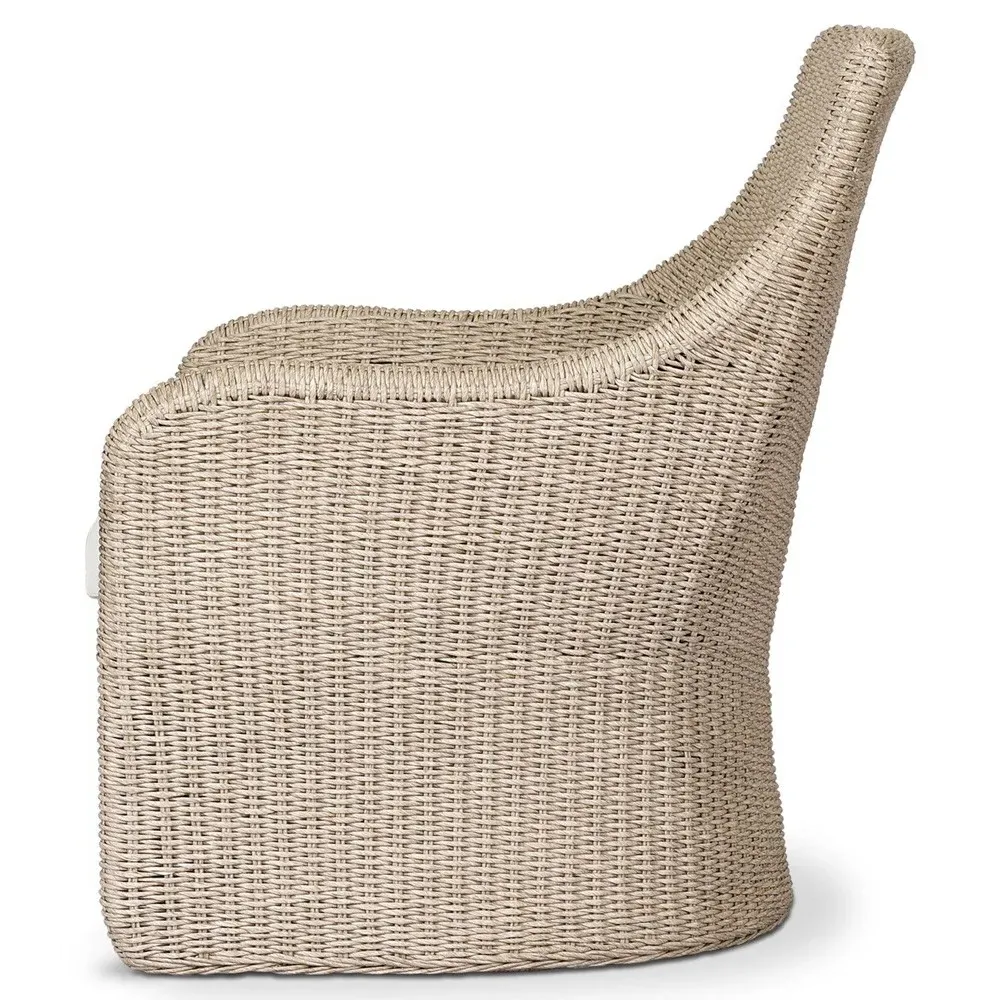 Heather Woven Outdoor Lounge Chair - White